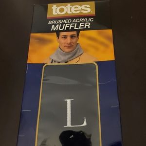 Men's totes Brushed Acrylic Muffler. Monogram "L".